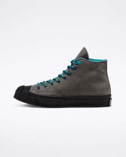 Converse, Tenisi Inalti Barbati Bosey Water-Repellent Chuck 70 FHACE2190, Inchis Gri/Negrii/Verzi